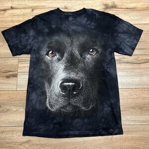 The Mountain Dog Face Graphic Tie Dye Shirt Adult SZ MEDIUM Black Modern